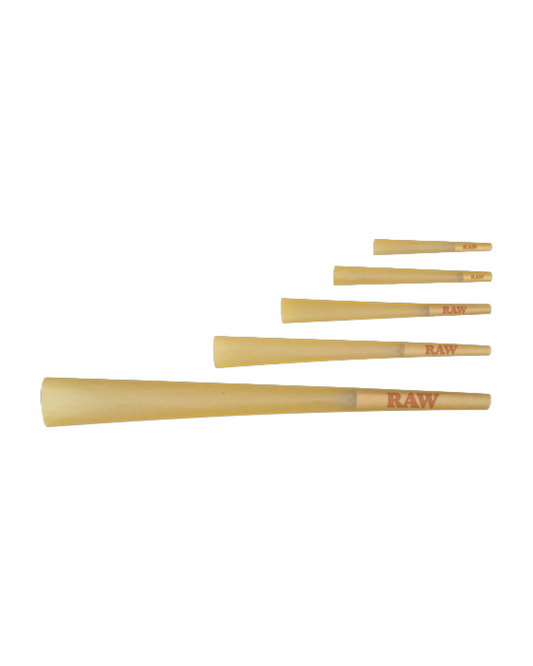 RAW Premium Cones – Crafted from high-quality natural materials for a smooth, clean burn and enhanced flavor.