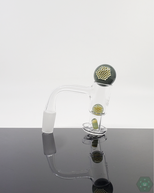 Steve H Glass Standard Slurper Set Bundle designed for 20-25mm quartz nails, featuring marble and terp pearls for enhanced flavor and smooth airflow.
