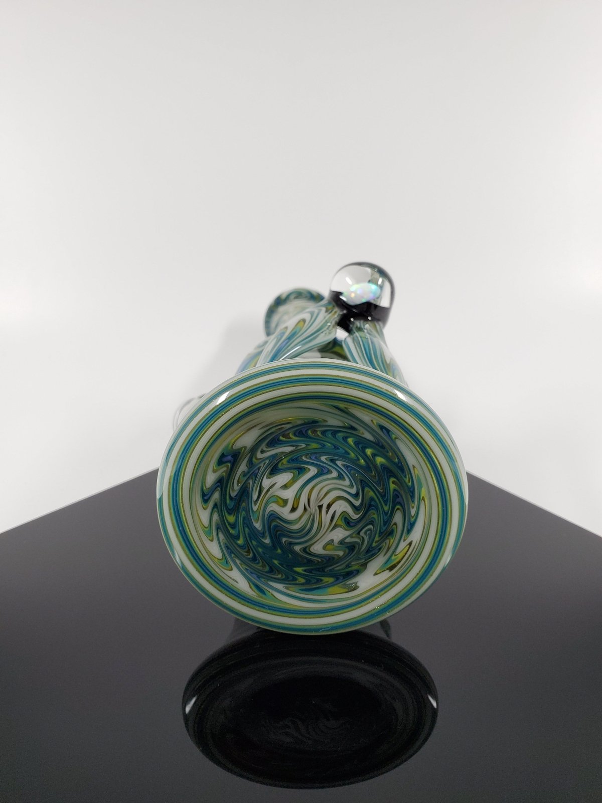 A.H Glass Mini Tube - White & Green - @A.h_glass - HG
