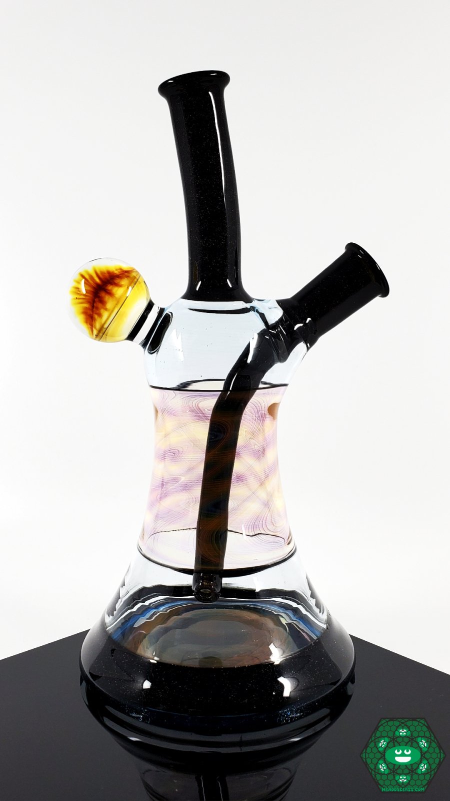 Aric Bovie Handcrafted Fumed Glass Rig - 8-Inch Sparkle Finish with 14 – HG