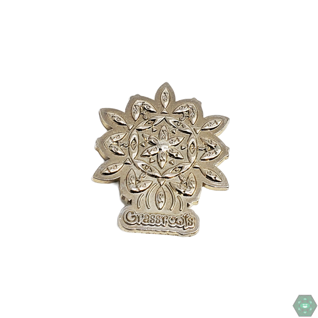 Silver flower pin