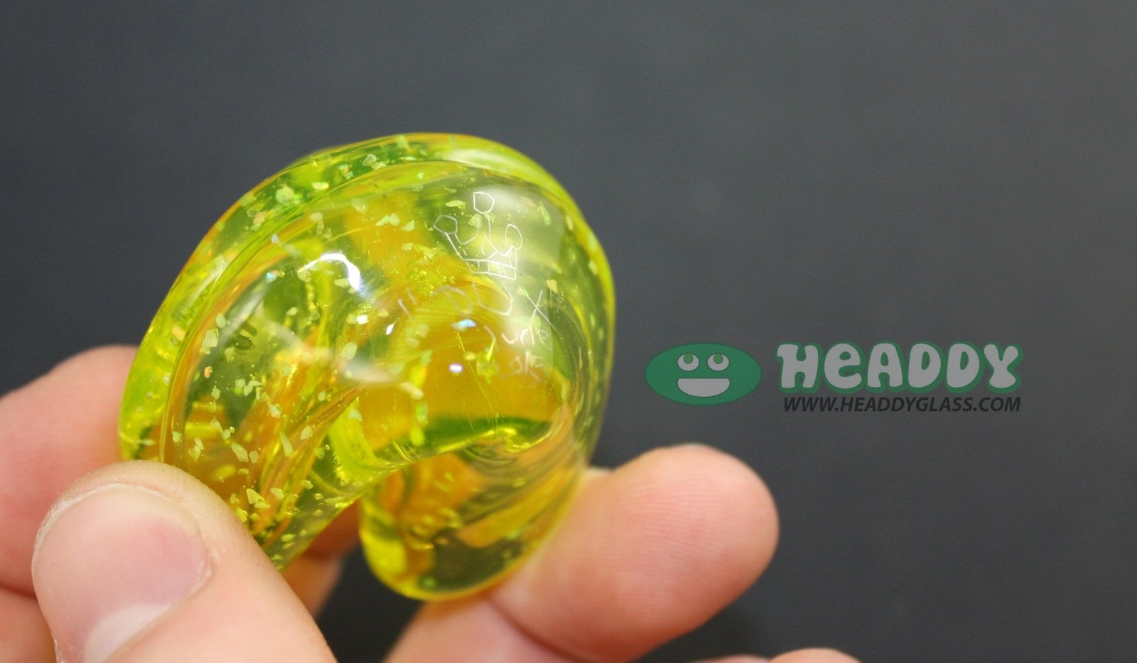 Dux Glass half life opal tech fortune cookie pendant - Headdy Glass