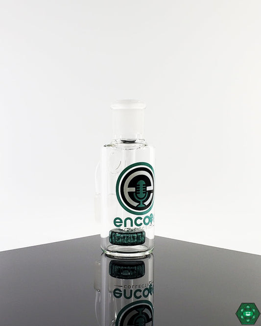 Encore Glass 18mm Heavywall Showerhead Ash Catcher (44mm) featuring durable construction and efficient showerhead percolation for cleaner, smoother hits.