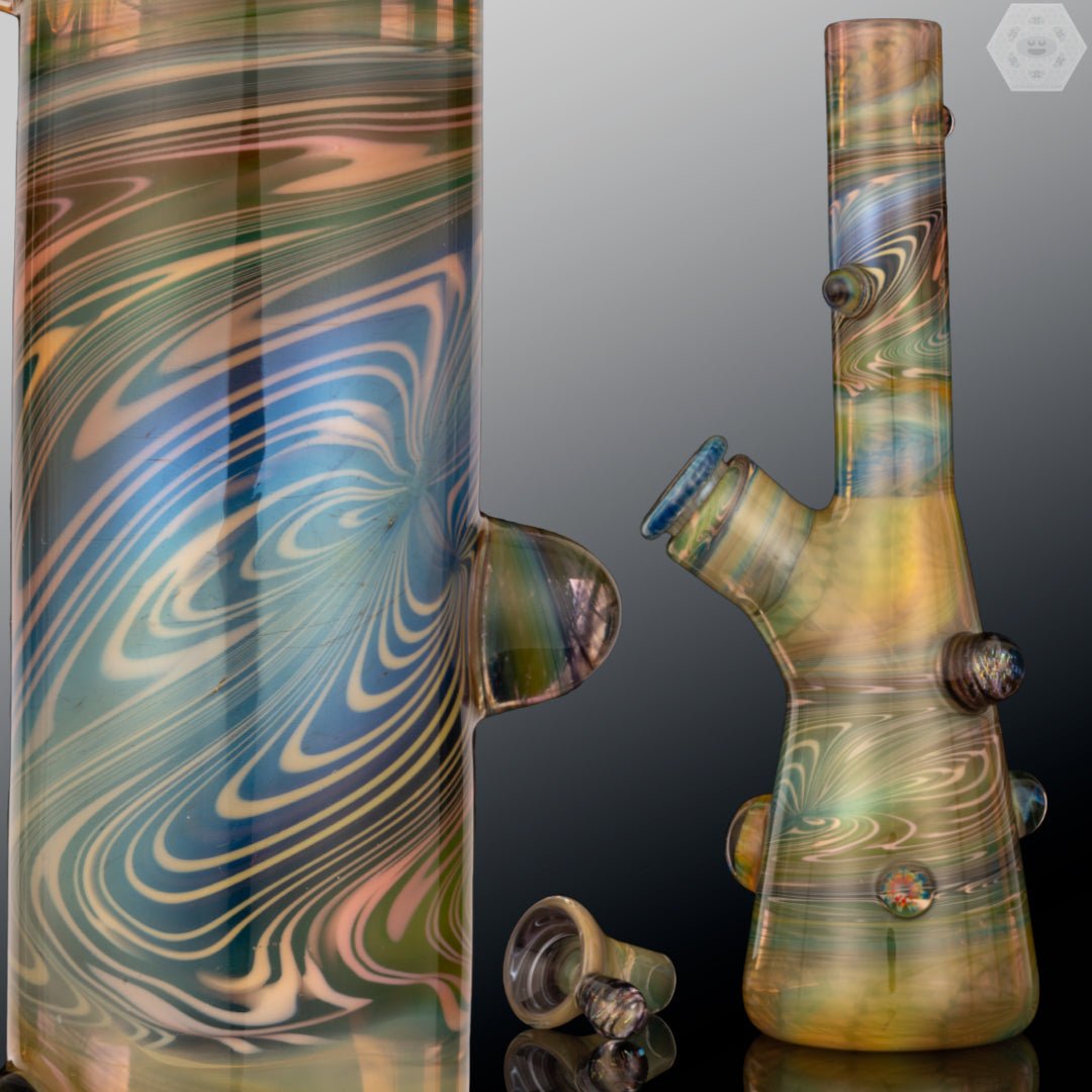 F Time Glass - Green & Pink Tube - @Ftimeglass - HG