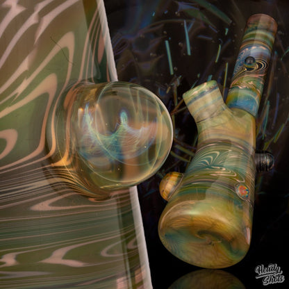 F Time Glass - Green & Pink Tube - @Ftimeglass - HG