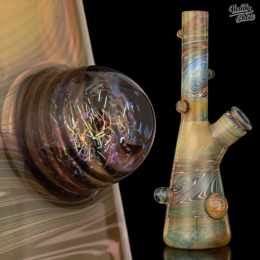 F Time Glass - Green & Pink Tube - @Ftimeglass - HG