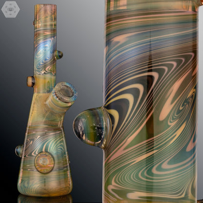 F Time Glass - Green & Pink Tube - @Ftimeglass - HG