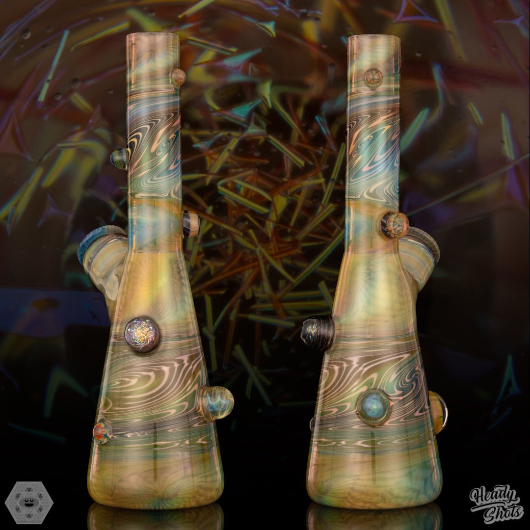 F Time Glass - Green & Pink Tube - @Ftimeglass - HG