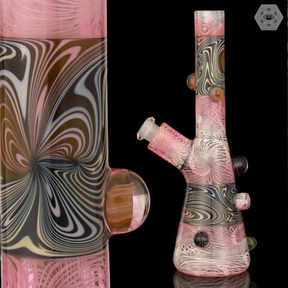F Time Glass - Pink & White Tube - @Ftimeglass - HG
