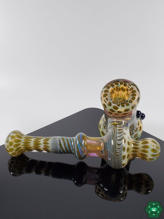 Fumed Side Car Glass Pipe, a handcrafted artistic glass piece designed for style, smooth functionality, and an enjoyable smoking experience.