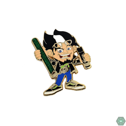 Guez Who Hat Pin with a distinctive and bold design, crafted with durable enamel, perfect for collectors and fans of unique accessories
