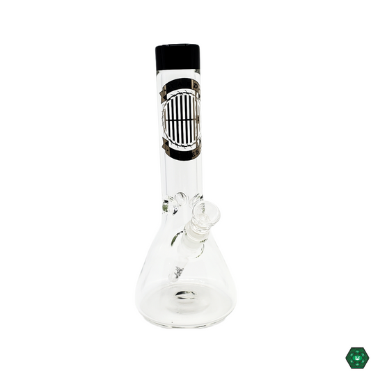 Hard Times Beaker, a durable and stylish glass water pipe designed to offer smooth, cool hits. Featuring a spacious chamber for effective smoke filtration and cooling, it provides an exceptional experience for both casual users and connoisseurs alike.