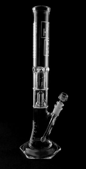 HiSi - 19" Double Bell Perc 2.0 Straight Tube - HiSi Glass - HG