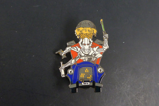 Iconic General Grievous Enamel Pin, a high-quality collector's item featuring vibrant, fade-resistant colors for sci-fi fans.