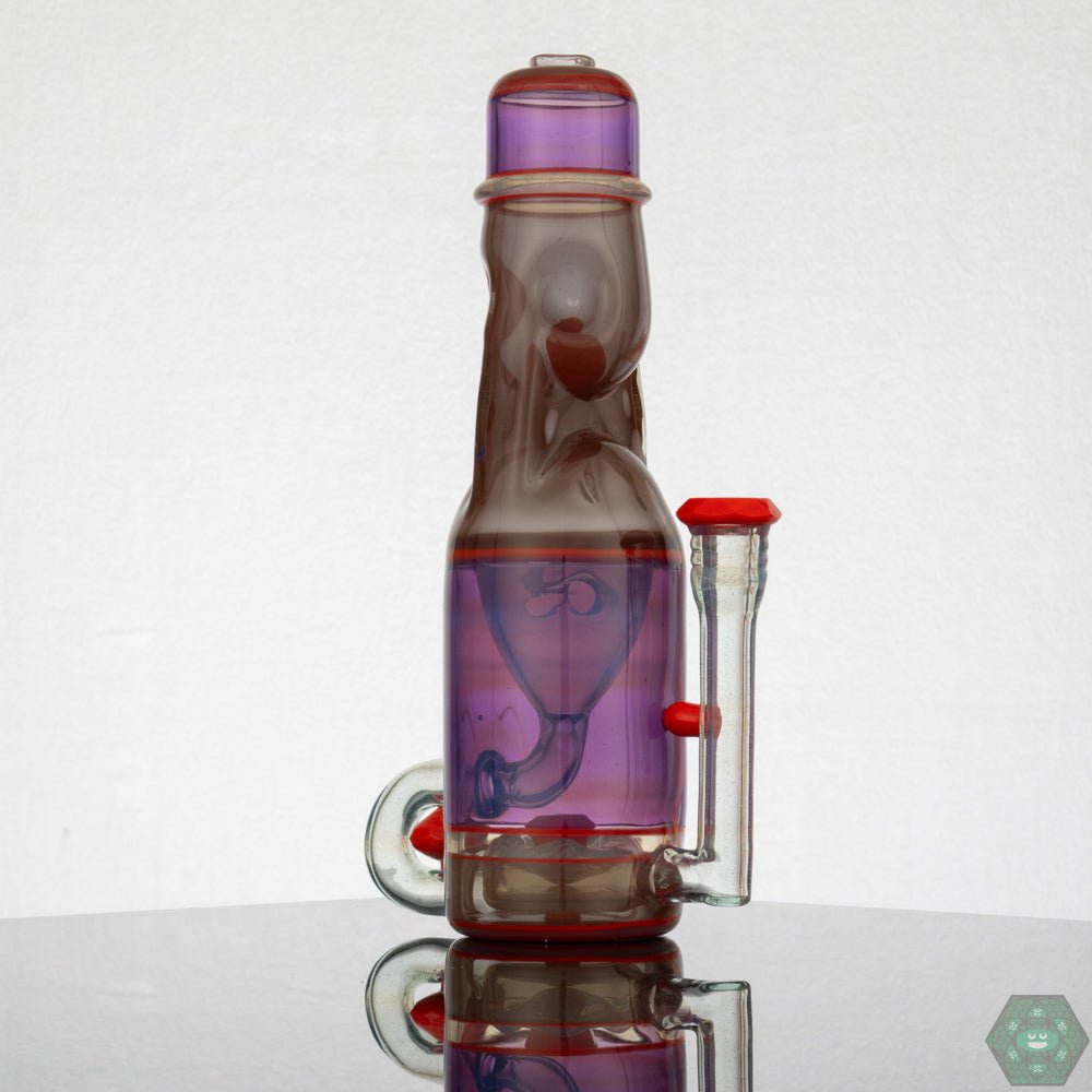 Jack Blew Glass - Full Size Ramune Recycler (Red Crayon) - @Jackblewglass - HG