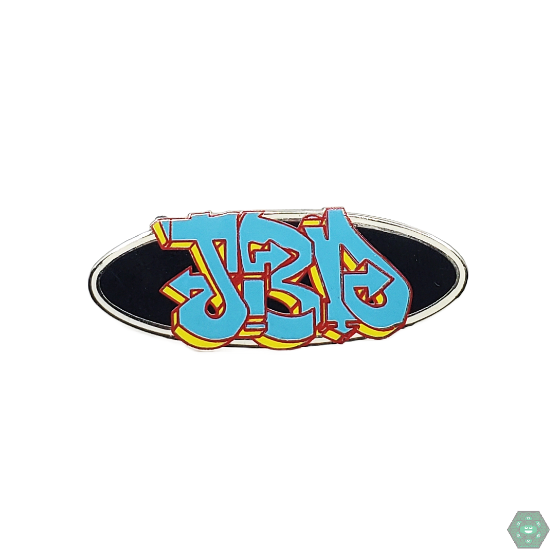 JBD Hat Pin featuring an iconic logo design, crafted in high-quality enamel, ideal for collectors and fans looking to add a stylish piece to their pin collection.