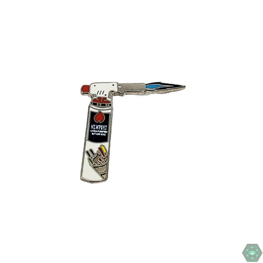 Newport Butane Hat Pin with a distinctive design, crafted from durable enamel, perfect for adding flair to your pin collection