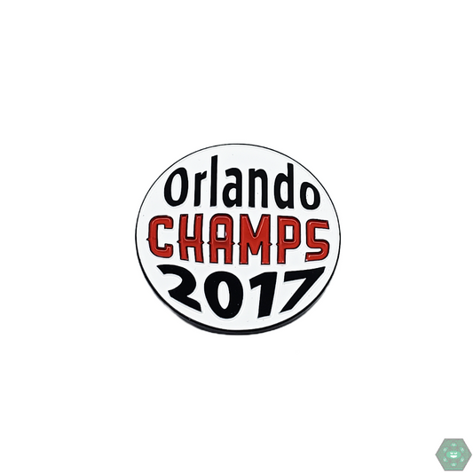 Orlando Champs 2017 Hat Pin, a commemorative collectible made with high-quality enamel, perfect for fans and collectors celebrating the 2017 champs