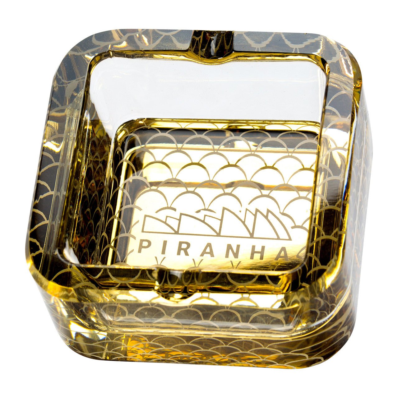 Piranha - Cube Glass Ashtray - HG - HG