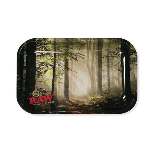 Raw - Medium Rolling Tray (Smokey Forest) - RAW - HG