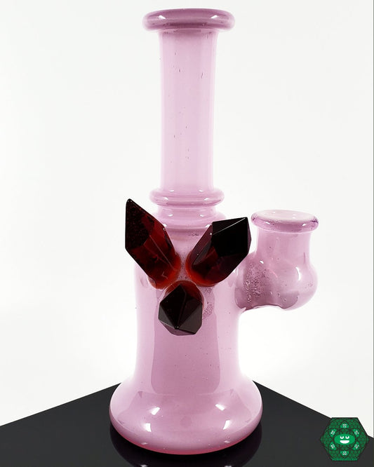 Raya Glass - Crystal Mini Tube (Pink Satin Dipped In Clear) - @Rayaglass - HG