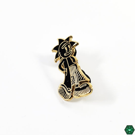 Rick Toon Enamel Pin, a bold and unique collector’s accessory crafted with durable enamel, perfect for jackets, hats, or bags.