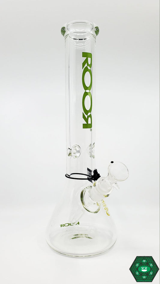 Roor 14" Beaker 50MM X 7 MM (Green Logo) - @Roorglass - HG
