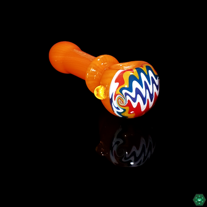 Ruckus Glass Wigwag Spoon as part of a set, emphasizing its artistic design and high-quality craftsmanship for collectors and enthusiasts alike.