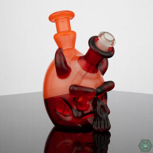 Tuskum Glass Skull Jammer - Pomegranate - @Tuskum_glass - HG
